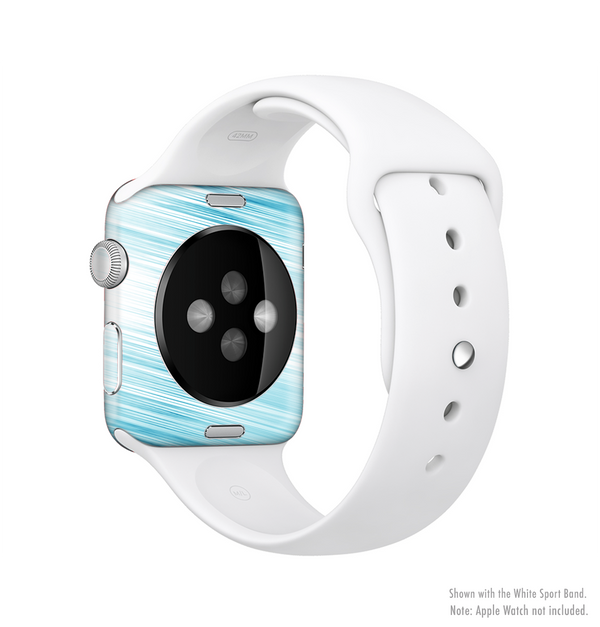 The Bright Diagonal Blue Streaks Full-Body Skin Kit for the Apple Watch