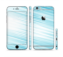 The Bright Diagonal Blue Streaks Sectioned Skin Series for the Apple iPhone 6s Plus