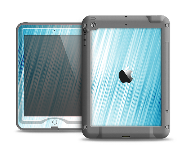 The Bright Diagonal Blue Streaks Apple iPad Mini LifeProof Nuud Case Skin Set