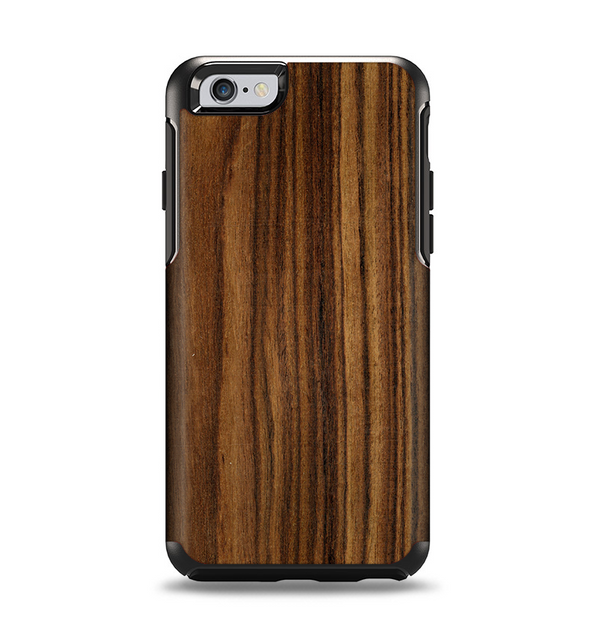 The Bright Ebony Woodgrain Apple iPhone 6 Otterbox Symmetry Case Skin Set
