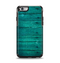 The Bright Emerald Green Wood Planks Apple iPhone 6 Otterbox Symmetry Case Skin Set
