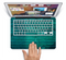 The Bright Emerald Green Wood Planks Skin Set for the Apple MacBook Air 11"