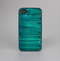 The Bright Emerald Green Wood Planks Skin-Sert for the Apple iPhone 4-4s Skin-Sert Case