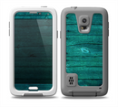 The Bright Emerald Green Wood Planks Skin for the Samsung Galaxy S5 frē LifeProof Case