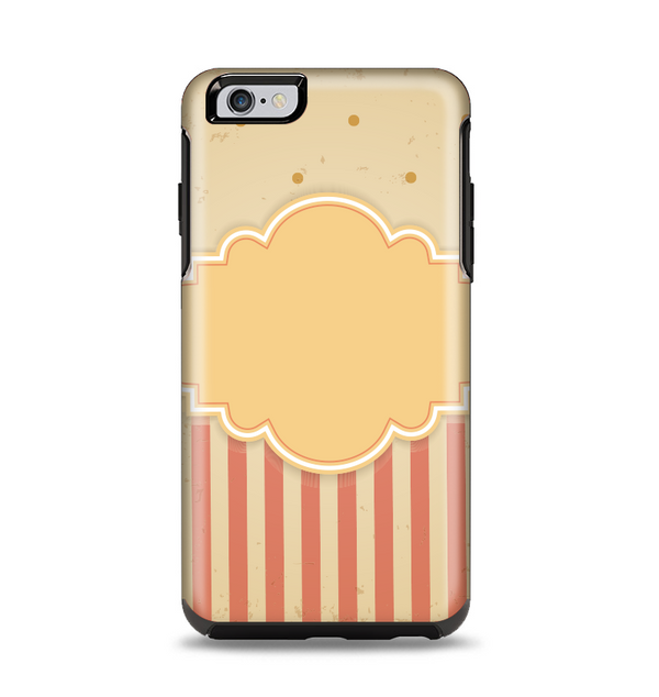 The Bright Glossy Gold Polka & Striped Label Apple iPhone 6 Plus Otterbox Symmetry Case Skin Set