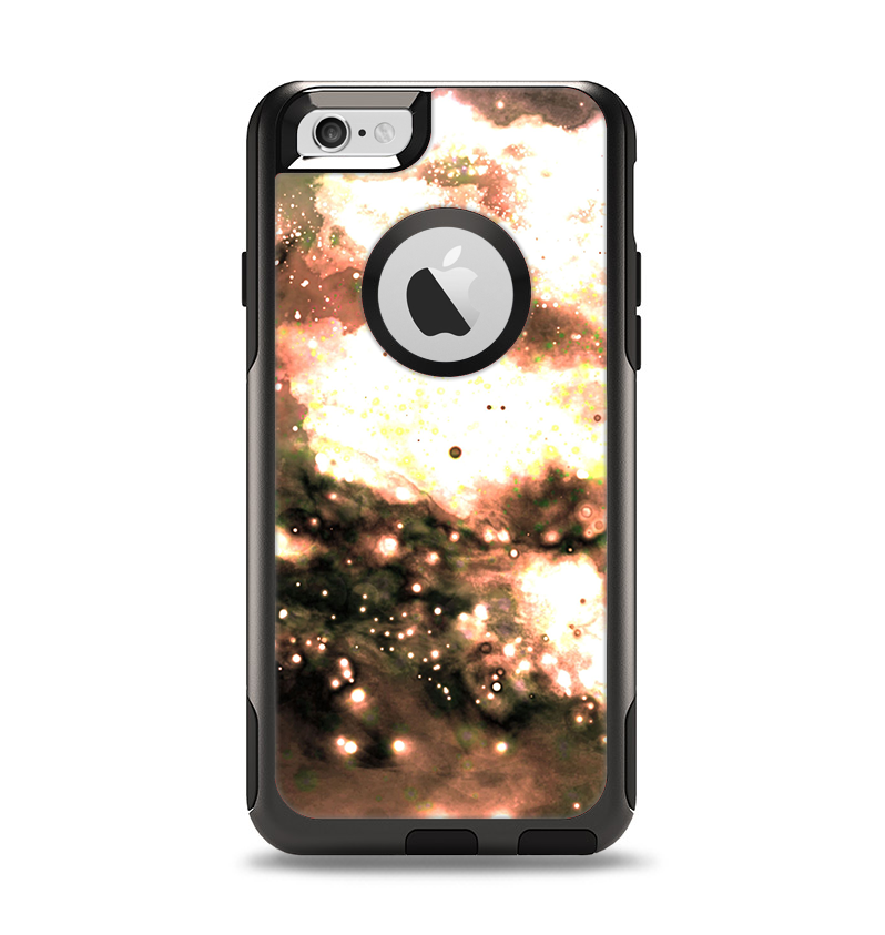 The Bright Gold Cloudy Lights Apple iPhone 6 Otterbox Commuter Case Skin Set