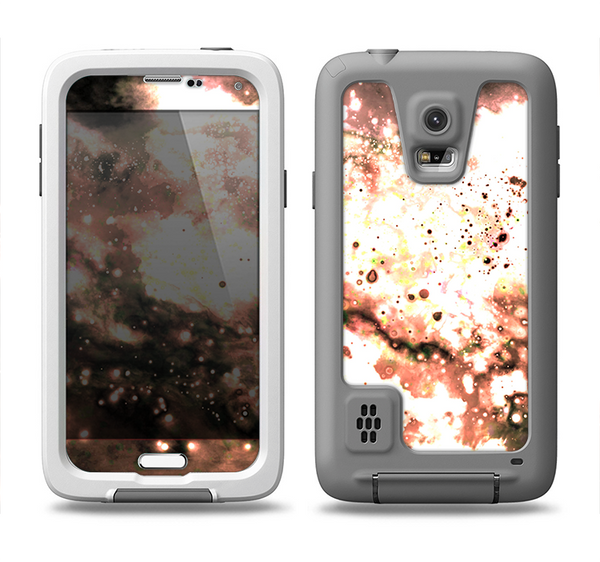 The Bright Gold Cloudy Lights Samsung Galaxy S5 LifeProof Fre Case Skin Set