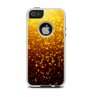 The Bright Gold Glowing Sparks Apple iPhone 5-5s Otterbox Commuter Case Skin Set