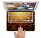 The Bright Gold Glowing Sparks Skin Set for the Apple MacBook Air 11"