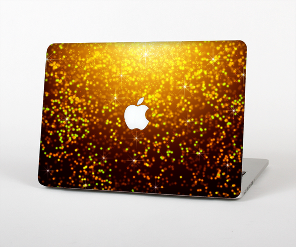 The Bright Gold Glowing Sparks Skin Set for the Apple MacBook Air 11"