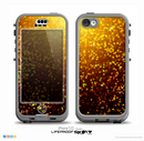 The Bright Gold Glowing Sparks Skin for the iPhone 5c nüüd LifeProof Case