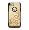 The Bright Gold Spiral Wood Pattern Apple iPhone 6 Otterbox Commuter Case Skin Set
