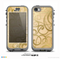 The Bright Gold Spiral Wood Pattern Skin for the iPhone 5c nüüd LifeProof Case