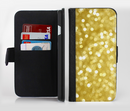 The Bright Golden Unfocused Droplets Ink-Fuzed Leather Folding Wallet Credit-Card Case for the Apple iPhone 6/6s, 6/6s Plus, 5/5s and 5c