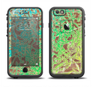 The Bright Green Floral Laced Apple iPhone 6/6s LifeProof Fre Case Skin Set