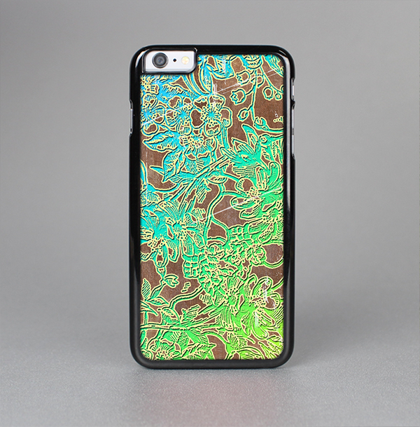 The Bright Green Floral Laced Skin-Sert Case for the Apple iPhone 6 Plus