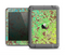 The Bright Green Floral Laced Apple iPad Mini LifeProof Fre Case Skin Set