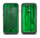 The Bright Green Highlighted Wood Apple iPhone 6/6s Plus LifeProof Fre Case Skin Set