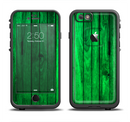 The Bright Green Highlighted Wood Apple iPhone 6/6s LifeProof Fre Case Skin Set