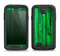 The Bright Green Highlighted Wood Samsung Galaxy S4 LifeProof Fre Case Skin Set