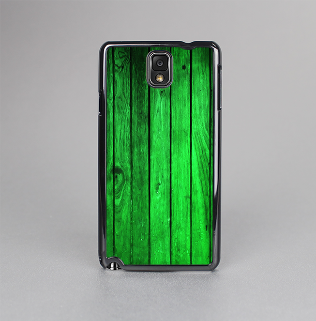 The Bright Green Highlighted Wood Skin-Sert Case for the Samsung Galaxy Note 3