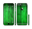 The Bright Green Highlighted Wood Sectioned Skin Series for the Apple iPhone 6s Plus