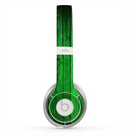 The Bright Green Highlighted Wood Skin for the Beats by Dre Solo 2 Headphones