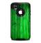 The Bright Green Highlighted Wood Skin for the iPhone 4-4s OtterBox Commuter Case