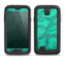 The Bright Green Textile Lace Samsung Galaxy S4 LifeProof Fre Case Skin Set