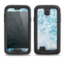 The Bright Light Blue Swirls with Butterflies Samsung Galaxy S4 LifeProof Fre Case Skin Set