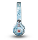 The Bright Light Blue Swirls with Butterflies Skin for the Beats by Dre Mixr Headphones
