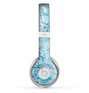 The Bright Light Blue Swirls with Butterflies Skin for the Beats by Dre Solo 2 Headphones