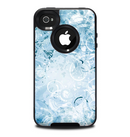 The Bright Light Blue Swirls with Butterflies Skin for the iPhone 4-4s OtterBox Commuter Case