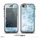 The Bright Light Blue Swirls with Butterflies Skin for the iPhone 5c nüüd LifeProof Case