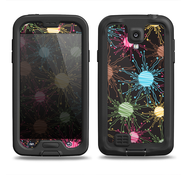 The Bright Loopy Circle Extract Samsung Galaxy S4 LifeProof Fre Case Skin Set