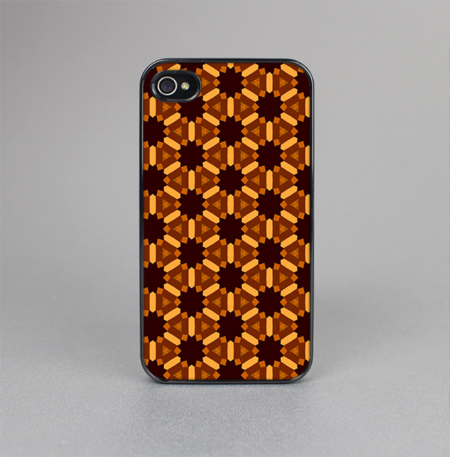 The Bright Orange Geometric Design Pattern Skin-Sert for the Apple iPhone 4-4s Skin-Sert Case