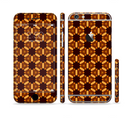 The Bright Orange Geometric Design Pattern Sectioned Skin Series for the Apple iPhone 6s Plus
