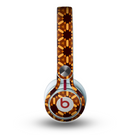 The Bright Orange Geometric Design Pattern Skin for the Beats by Dre Mixr Headphones