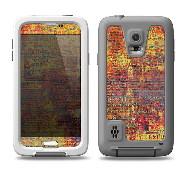 The Bright Orange Torn Posters Samsung Galaxy S5 LifeProof Fre Case Skin Set
