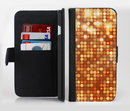 The Bright Orange Unfocused Circles Ink-Fuzed Leather Folding Wallet Credit-Card Case for the Apple iPhone 6/6s, 6/6s Plus, 5/5s and 5c
