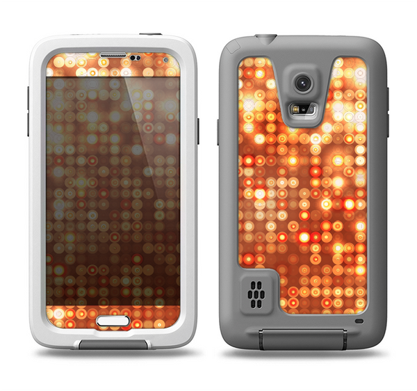 The Bright Orange Unfocused Circles Samsung Galaxy S5 LifeProof Fre Case Skin Set