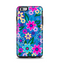 The Bright Pink & Blue Vector Floral Apple iPhone 6 Plus Otterbox Symmetry Case Skin Set