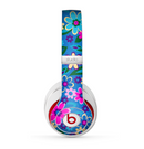 The Bright Pink & Blue Vector Floral Skin for the Beats by Dre Studio (2013+ Version) Headphones