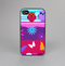 The Bright Pink Cartoon Owls with Flowers and Butterflies Skin-Sert for the Apple iPhone 4-4s Skin-Sert Case