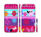 The Bright Pink Cartoon Owls with Flowers and Butterflies Sectioned Skin Series for the Apple iPhone 6 Plus
