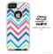 The Vibrant Pink & Blue Layered Chevron Pattern Skin For The iPhone 4-4s or 5-5s Otterbox Commuter Case
