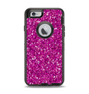 The Bright Pink Glitter Apple iPhone 6 Otterbox Defender Case Skin Set