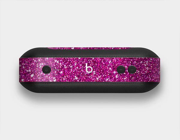 The Bright Pink Glitter Skin Set for the Beats Pill Plus