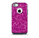 The Bright Pink Glitter Skin for the iPhone 5c OtterBox Commuter Case