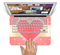 The Bright Pink Heart Lace V3 Skin Set for the Apple MacBook Pro 15" with Retina Display